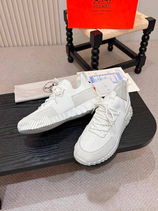 Текстильные кроссовки Hermes lift slip-on