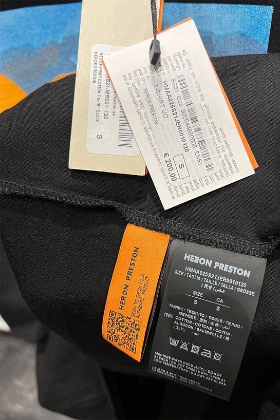Чёрная оверсайз футболка Heron Preston Periodic