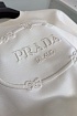 Мужской белый свитшот Prada logo-embroidered