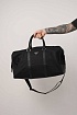 Дорожная чёрная сумка Prada logo-plaque 50x20 см