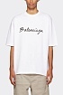 Футболка белого цвета Balenciaga script logo