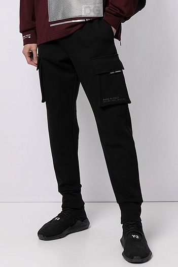 Мужские чёрные джоггеры Dolce&Gabbana cargo-pocket   