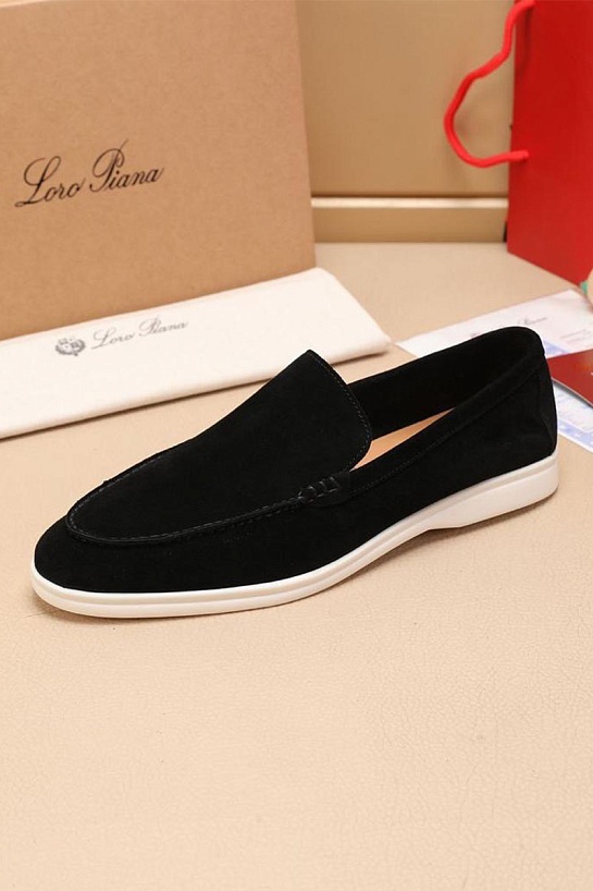 Мужские замшевые лоферы Loro Piana Summer Walk