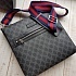 Кожаная сумка Gucci GG Black Supreme Square messenger bag 27x26 см