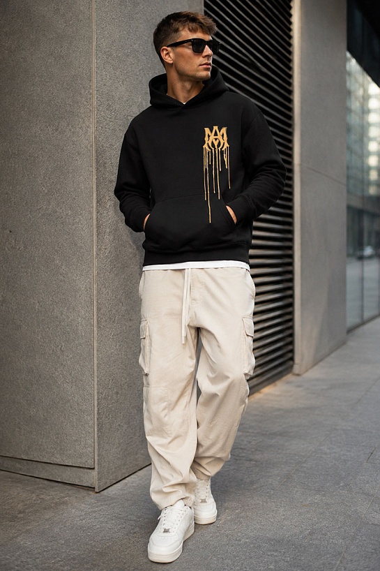 Мужское худи Amiri чёрного цвета logo-print