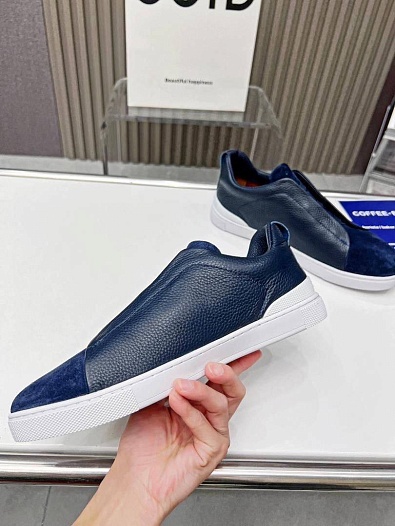 Мужские кроссовки Ermenegildo Zegna Triple Stitch - Navy   