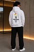 Оверсайз худи Balenciaga Paris Olympics Flame embroidered-logo