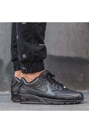 Кроссовки Nike Air Max 90 Leather - Triple Black   