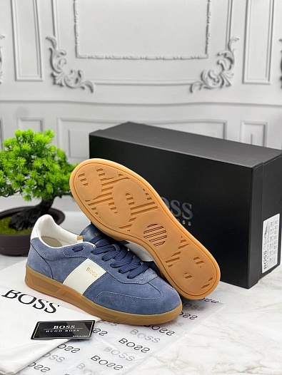 Замшевые кроссовки Hugo Boss Brandon Tenn - Blue   