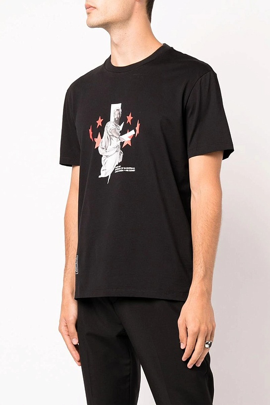 Чёрная оверсайз футболка Neil Barrett x James Harden