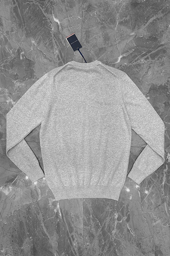 Мужской джемпер Tommy Hilfiger logo-embroidered - Grey