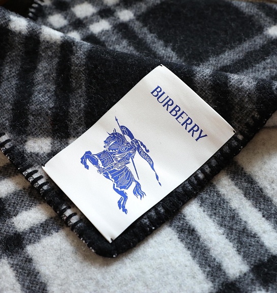 Шарф Burberry Check premium 182x30 см - Black