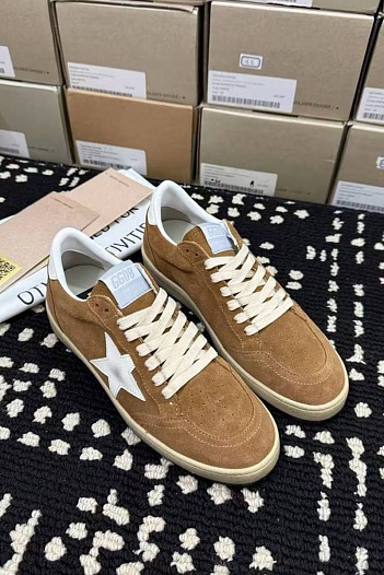 Женские кожаные кроссовки Golden Goose Super Star premium   