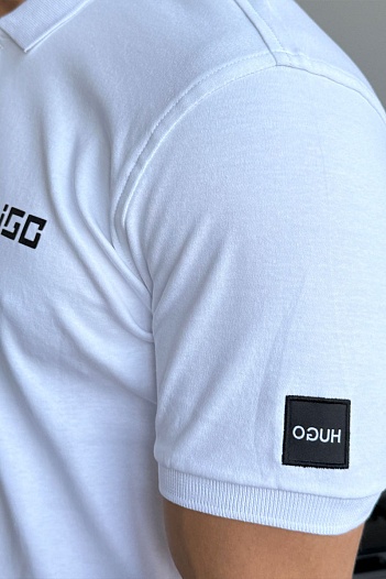 Мужское белое поло Hugo Boss   