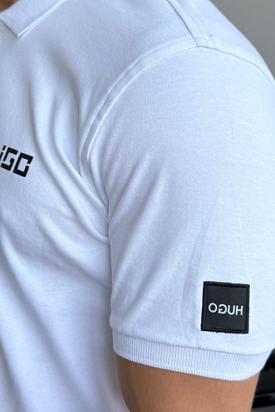 Мужское белое поло Hugo Boss