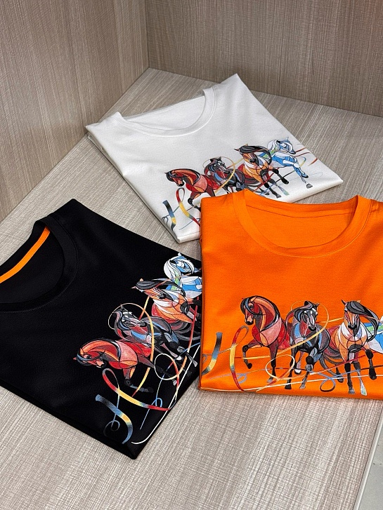 Футболка белого цвета Hermes Premium