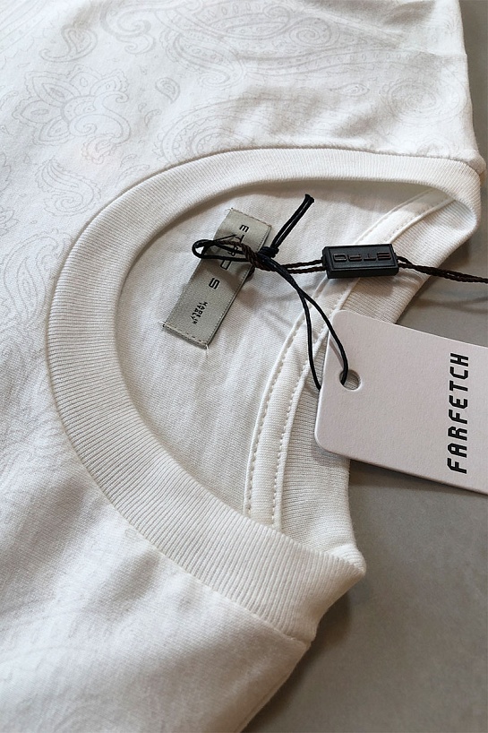 Белая мужская футболка Etro embroidered-logo