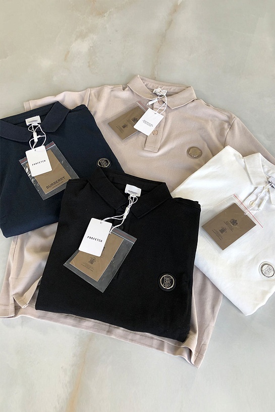 Мужское поло Burberry TB - Light Beige