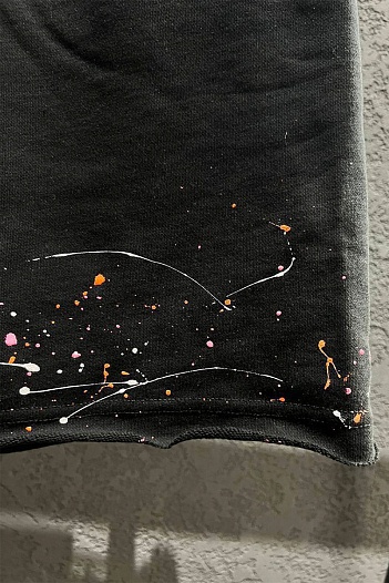 Чёрные мужские шорты Off-White Paint Splatter   