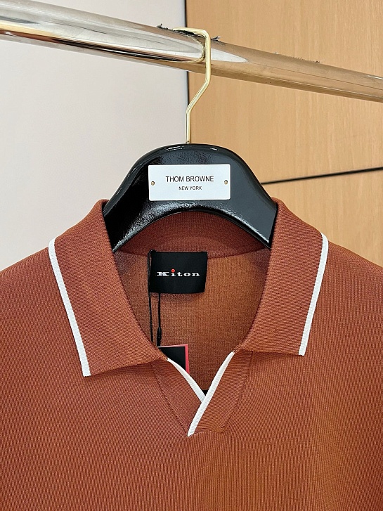 Мужское поло Kiton Premium - Brown