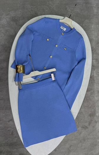 Женский костюм двойка Celine premium - Blue   
