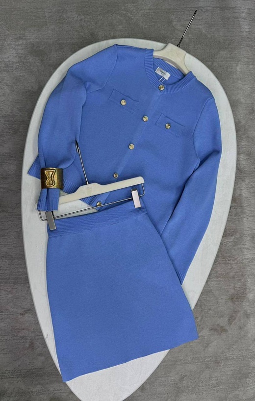 Женский костюм двойка Celine premium - Blue