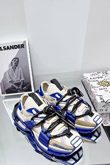 Комбинированные кроссовки Dolce & Gabbana Space - Beige / Blue   