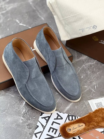 Мужские лоферы с меховой стелькой Loro Piana   