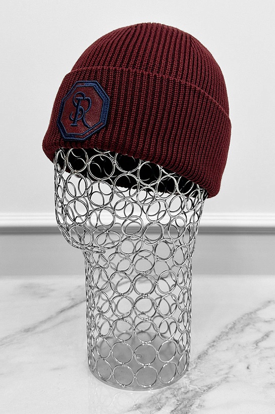 Шапка Stefano Ricci logo-embroidered - Burgundy