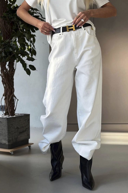 Женские белые джинсы Hermes premium