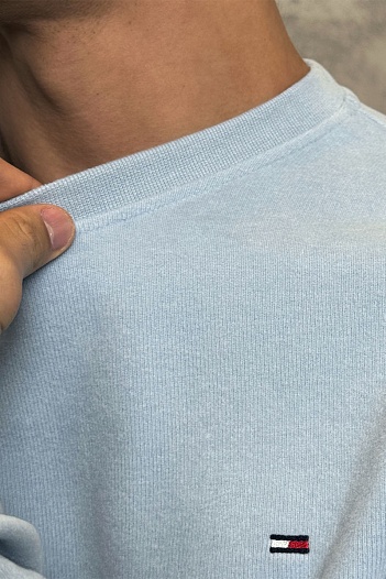Мужской свитшот голубого цвета Tommy Hilfiger   