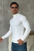 Утеплённая водолазка Moncler белого цвета