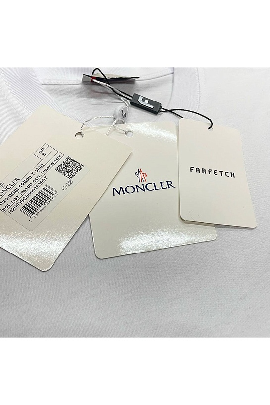 Футболка белого цвета Moncler M' Motif