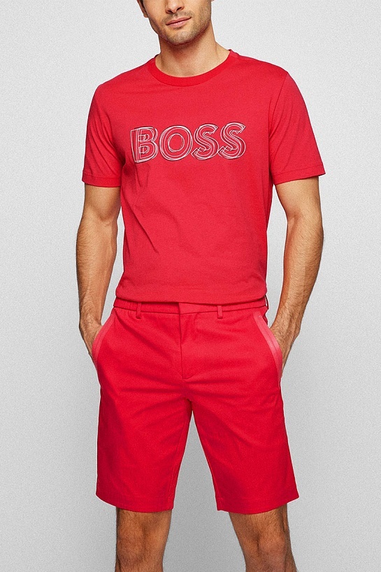Мужская футболка Hugo Boss красного цвета