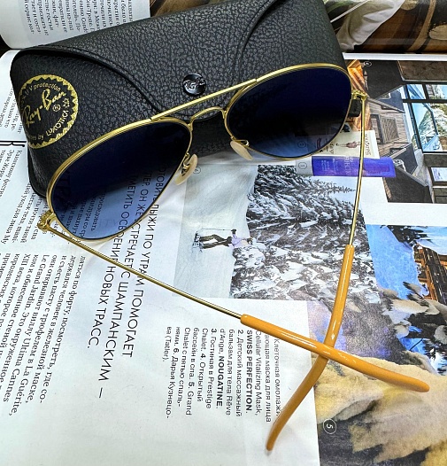 Солнцезащитные очки Ray-Ban Aviator Large Metal - Blue   