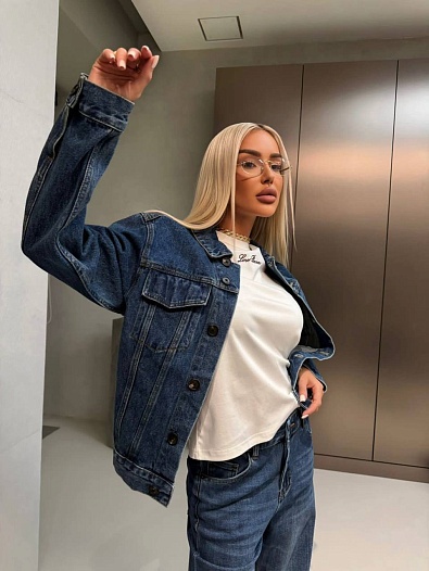 Женская джинсовая куртка Loro Piana premium - Blue   