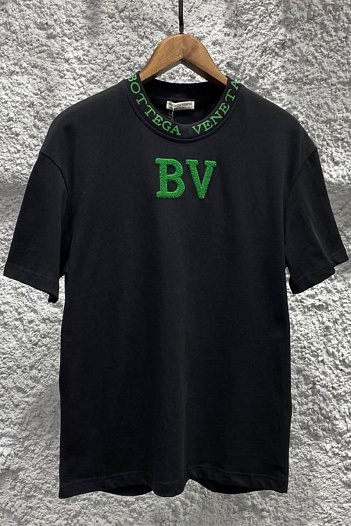 Мужская чёрная футболка Bottega Veneta   