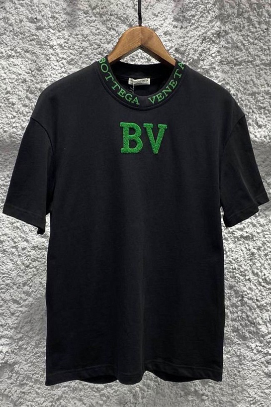 Мужская чёрная футболка Bottega Veneta