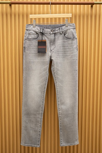 Мужские джинсы серого цвета Zegna Premium   