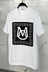 Мужская белая футболка Moncler Bandana