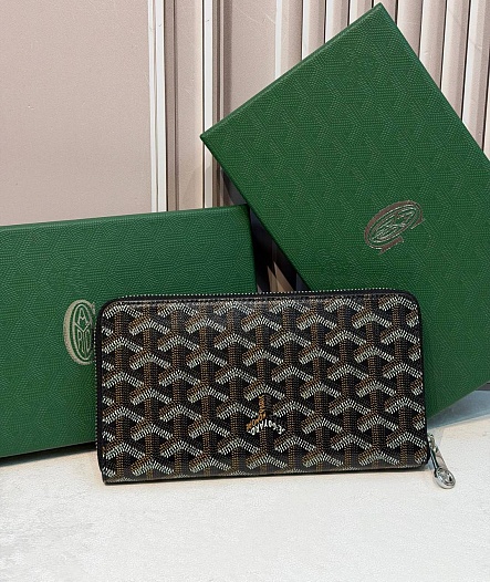 Кожаное портмоне Goyard Matignon GM premium 20x11x2.3 см   