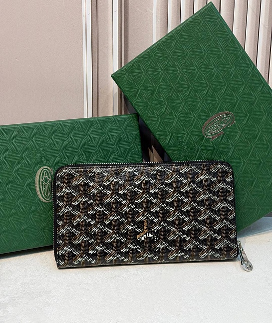 Кожаное портмоне Goyard Matignon GM premium 20x11x2.3 см