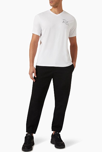 Футболка белого цвета Armani Exchange V-neck   