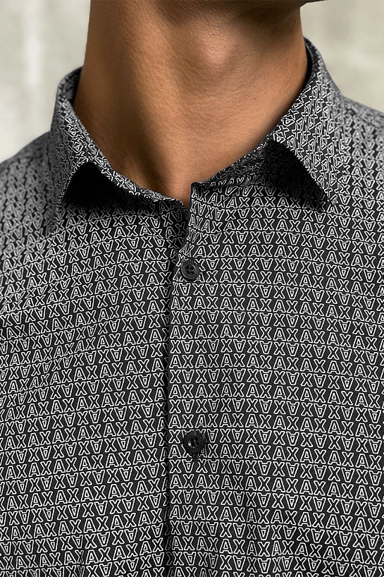 Мужская чёрная рубашка Armani Exchange