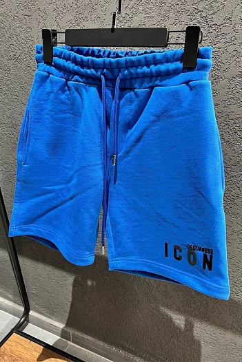 Мужские синие шорты Dsquared2 ICON-logo   