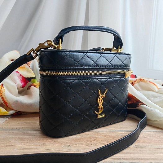 Кожаная косметичка Yves Saint Laurent Gaby Vanity 15x13 см   