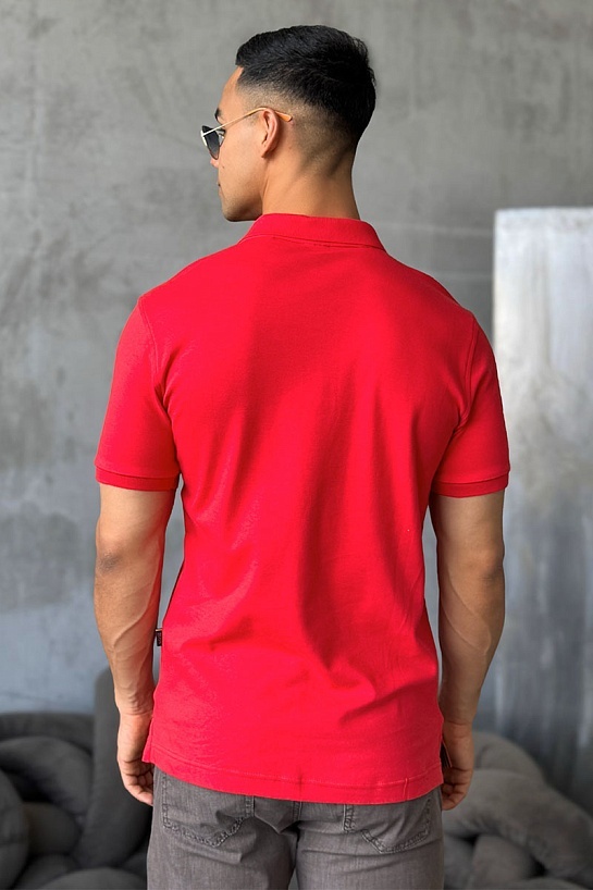 Мужское красное поло Hugo Boss