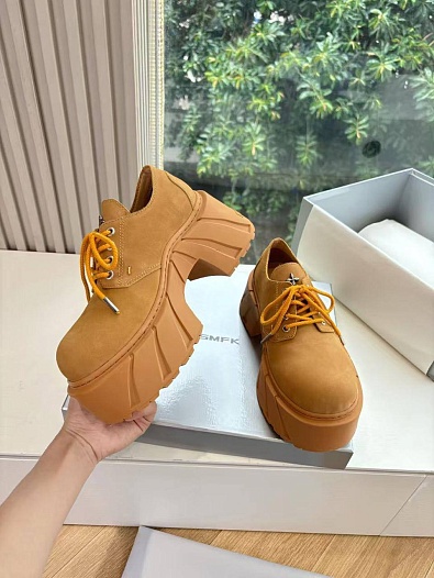 Женские замшевые ботинки на платформе SMFK premium   