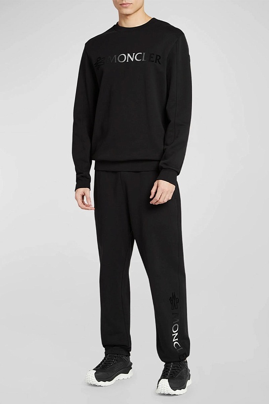 Чёрные спортивные штаны Moncler logo-print