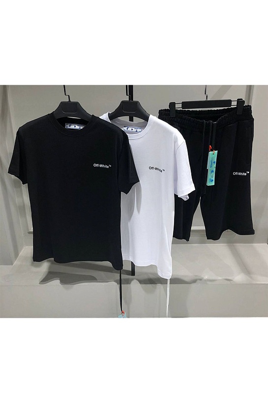 Мужские шорты Off-White Wave Diag print - Black